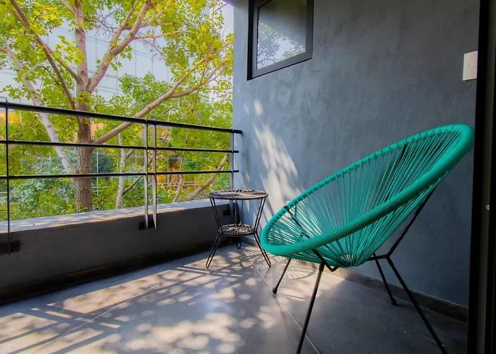 Jm 02 Capitalia 1br Terrace Style And Photogenic Apartment Mexico City